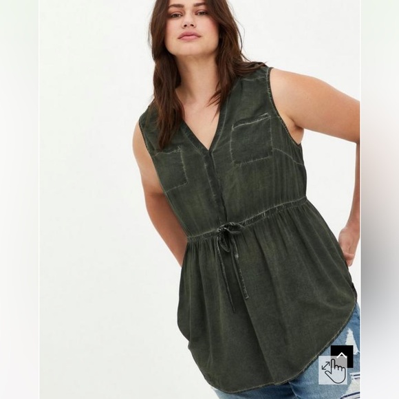 torrid Tops - Torrid Emma Babydoll Challis Tunic Top